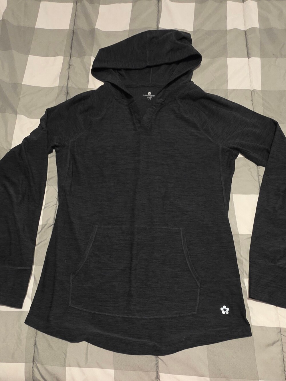 Tuff Athletics Black Hooded Pullover with Front Pocket